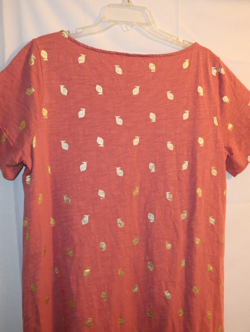 Boden Paulina Jersey Pineapple Shirt Dress coral pink color Size 14R - Picture 9 of 11